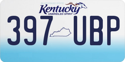KY license plate 397UBP
