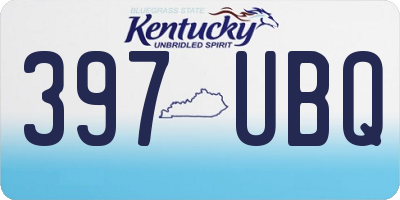KY license plate 397UBQ