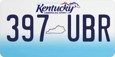 KY license plate 397UBR