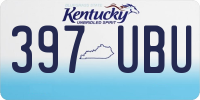 KY license plate 397UBU