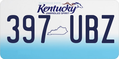 KY license plate 397UBZ