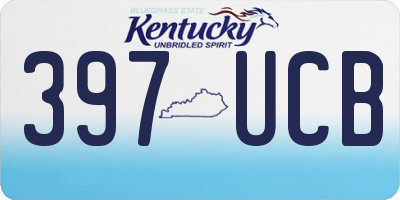 KY license plate 397UCB