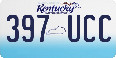 KY license plate 397UCC