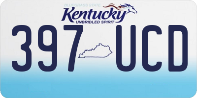 KY license plate 397UCD