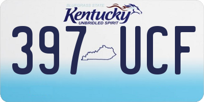 KY license plate 397UCF