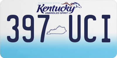 KY license plate 397UCI