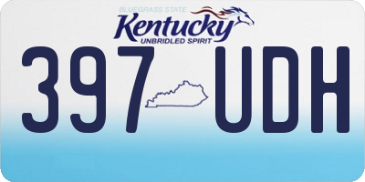 KY license plate 397UDH