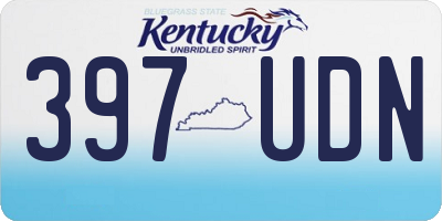KY license plate 397UDN