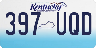 KY license plate 397UQD
