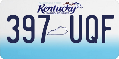 KY license plate 397UQF