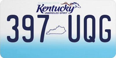 KY license plate 397UQG