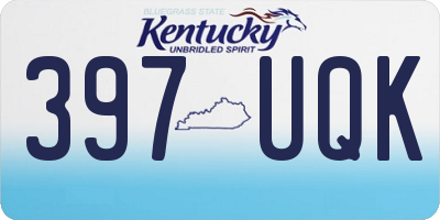 KY license plate 397UQK
