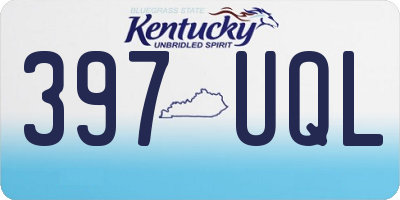 KY license plate 397UQL