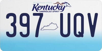 KY license plate 397UQV