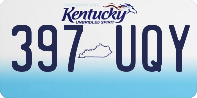 KY license plate 397UQY