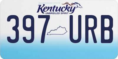 KY license plate 397URB