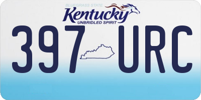 KY license plate 397URC