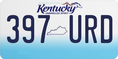 KY license plate 397URD