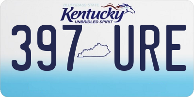 KY license plate 397URE