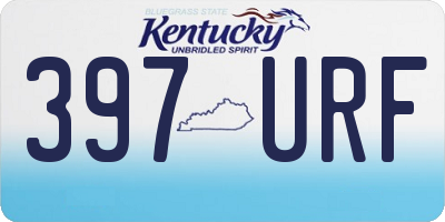 KY license plate 397URF