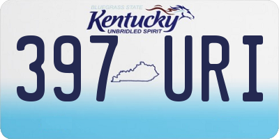 KY license plate 397URI