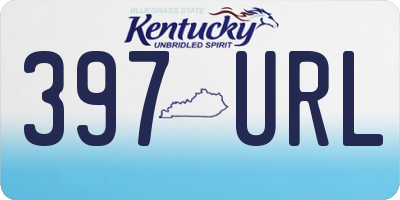 KY license plate 397URL