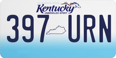 KY license plate 397URN