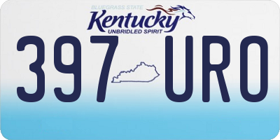 KY license plate 397URO