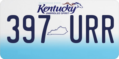 KY license plate 397URR