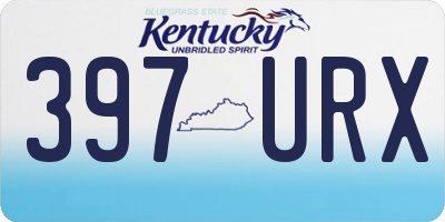 KY license plate 397URX
