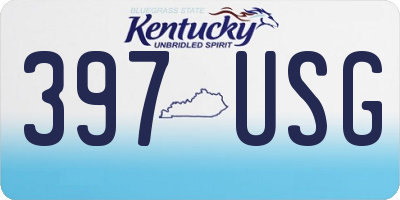 KY license plate 397USG