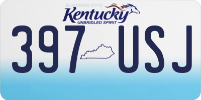 KY license plate 397USJ