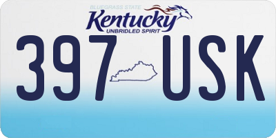 KY license plate 397USK