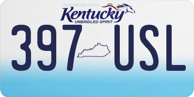 KY license plate 397USL