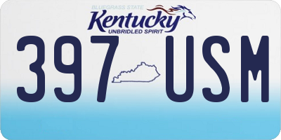 KY license plate 397USM