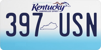 KY license plate 397USN