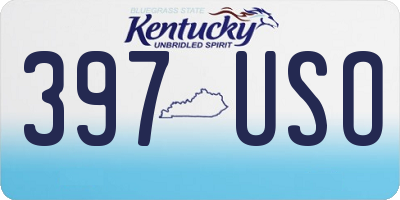 KY license plate 397USO