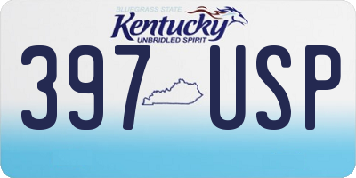 KY license plate 397USP