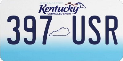 KY license plate 397USR