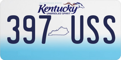KY license plate 397USS