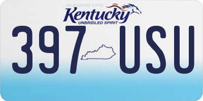 KY license plate 397USU