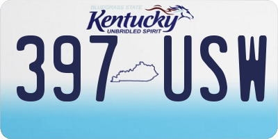 KY license plate 397USW