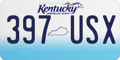 KY license plate 397USX