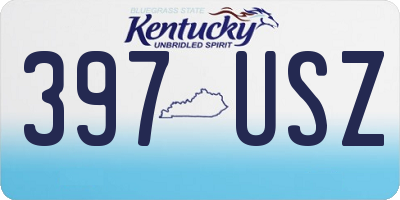 KY license plate 397USZ