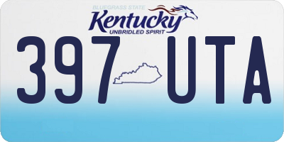 KY license plate 397UTA