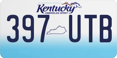 KY license plate 397UTB