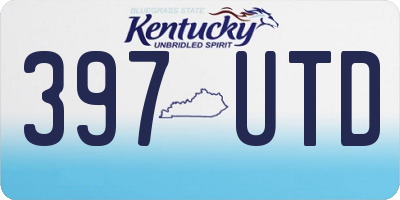 KY license plate 397UTD