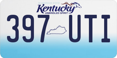 KY license plate 397UTI