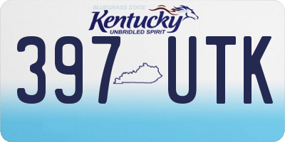 KY license plate 397UTK