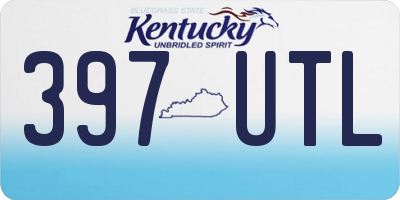 KY license plate 397UTL